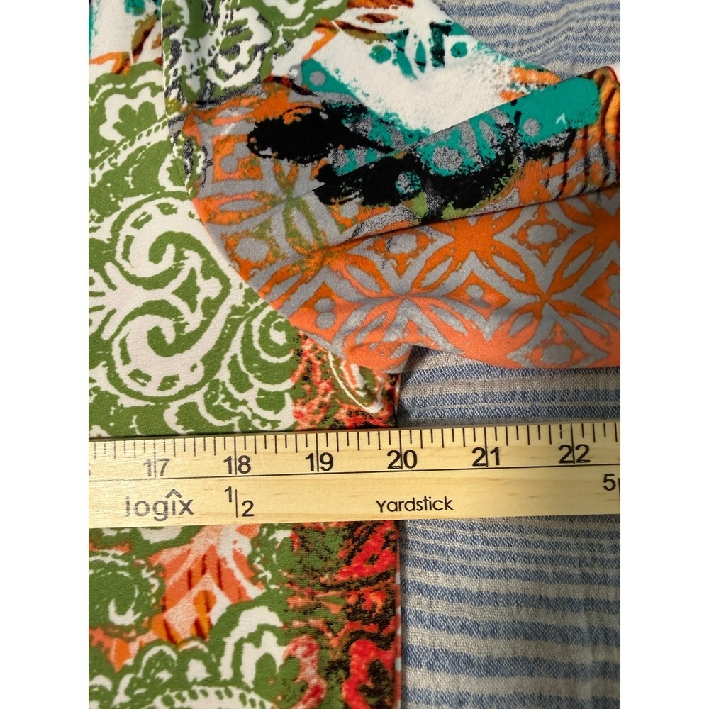 Chicos Abstract Colorful Floral V-Neck Shift Dress Womens Size 2 Large Vibrant - Picture 11 of 14